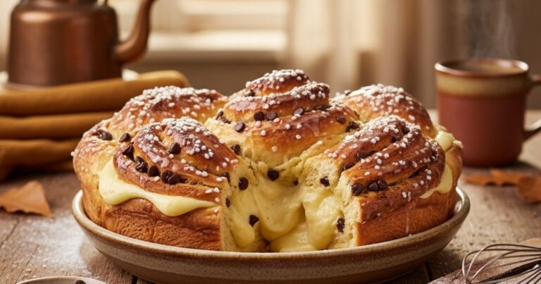 Chinois à la crème pâtissière et pépites de chocolat : recette facile