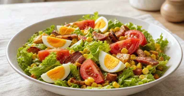 Salade Landaise maison, le plat servi à table