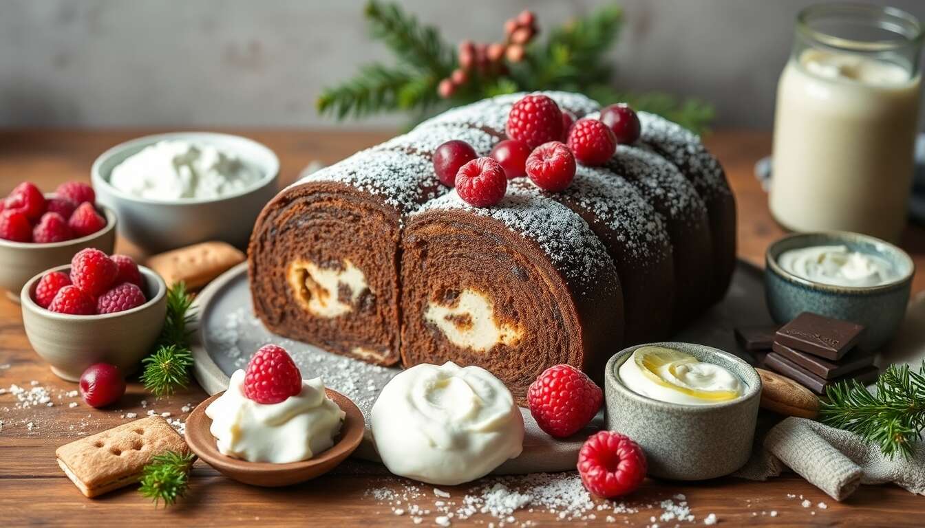 Bûches de Noël sans sucres ajoutés : recettes gourmandes