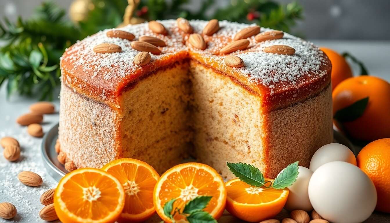 Recette de gâteau de Noël aux clémentines et amandes