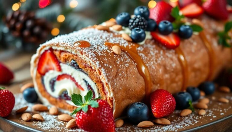 Bûche de Noël Sans Sucre Raffiné aux Fruits Rouges