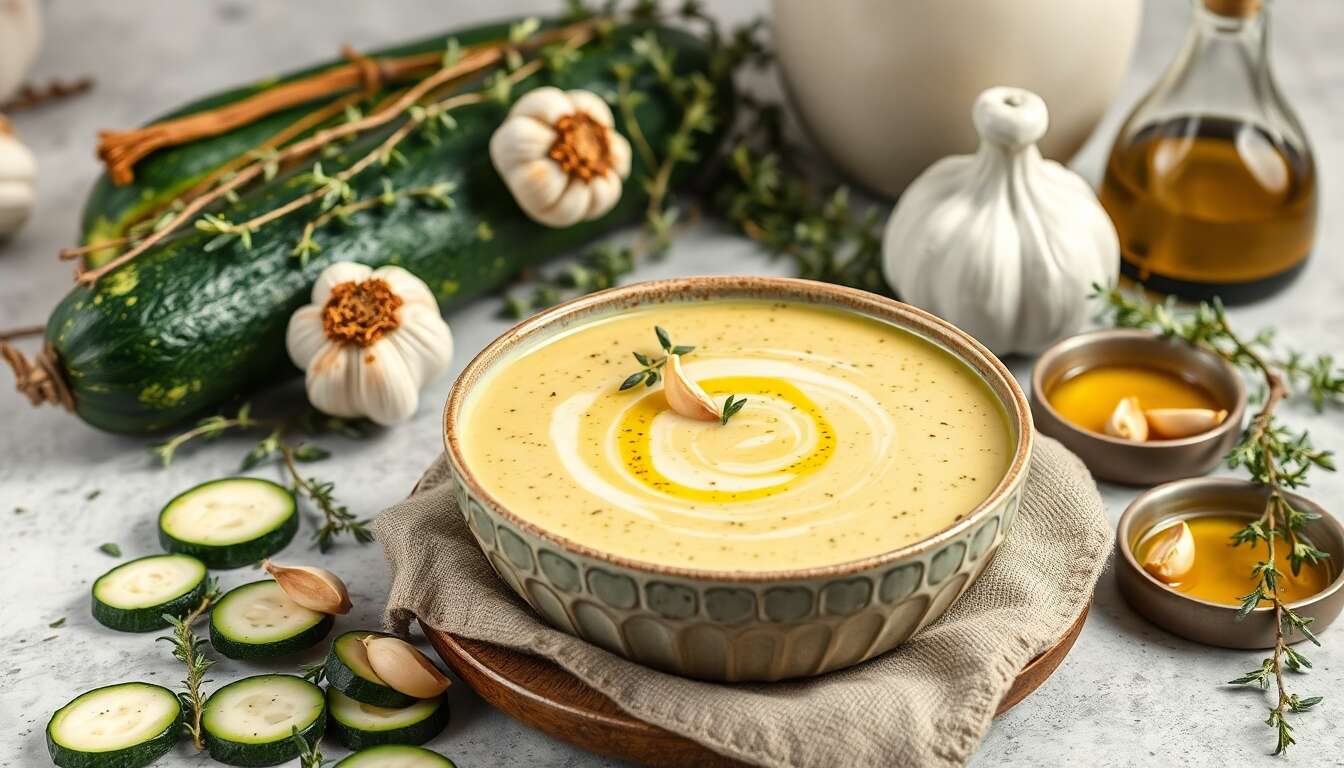 Velouté de Courgettes au Thym et à l'Ail : recette Gourmande