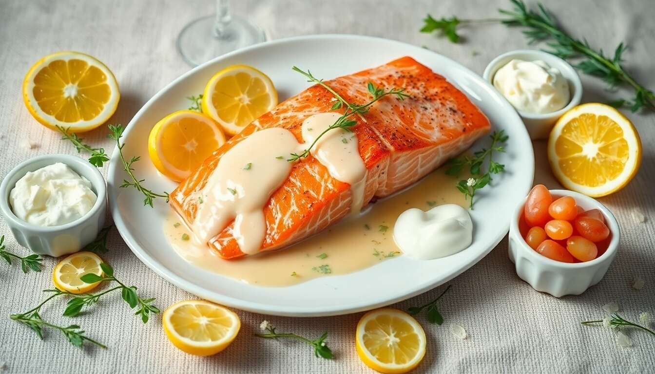 Rôti de saumon : recette savoureuse à la sauce champagne