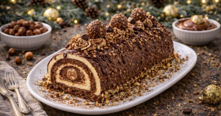 Recette Bûche Ferrero Rocher au Thermomix : délicieuse et Facile