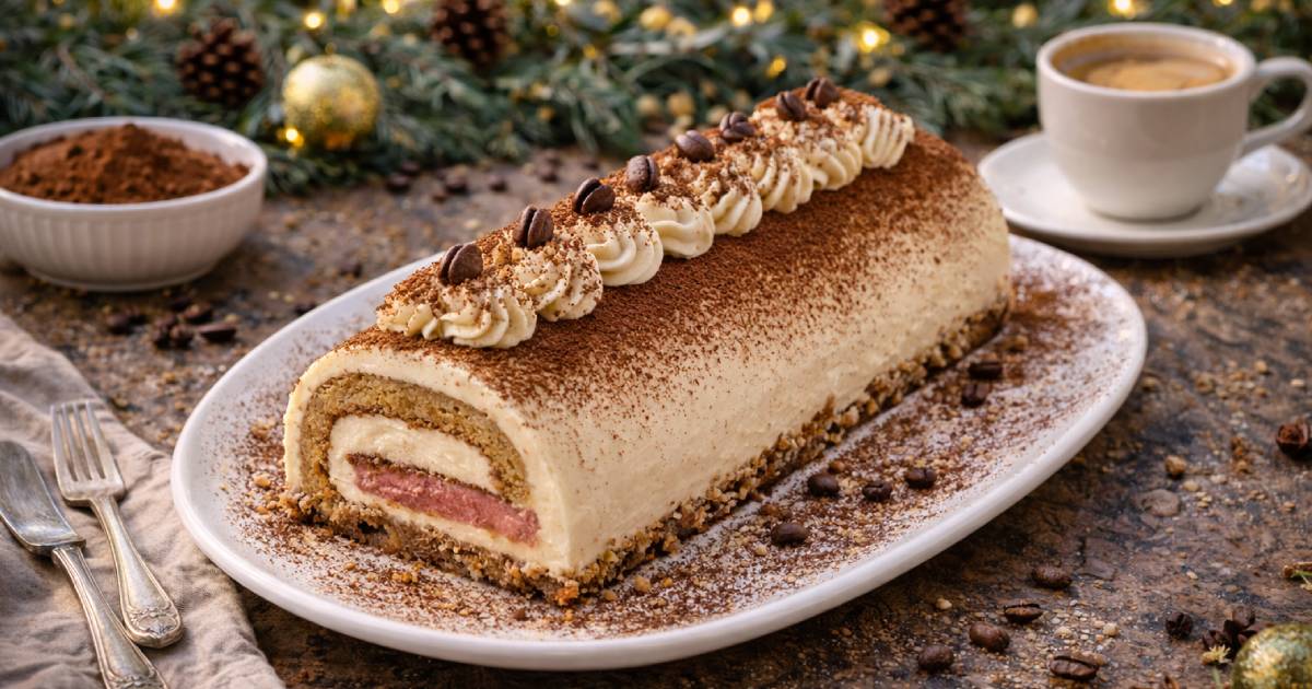 Bûche tiramisu de Noël : recette gourmande