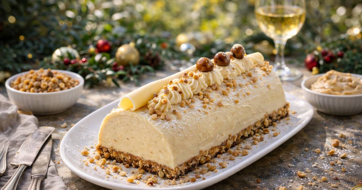 Recette Bûche Vanille Praliné Thermomix