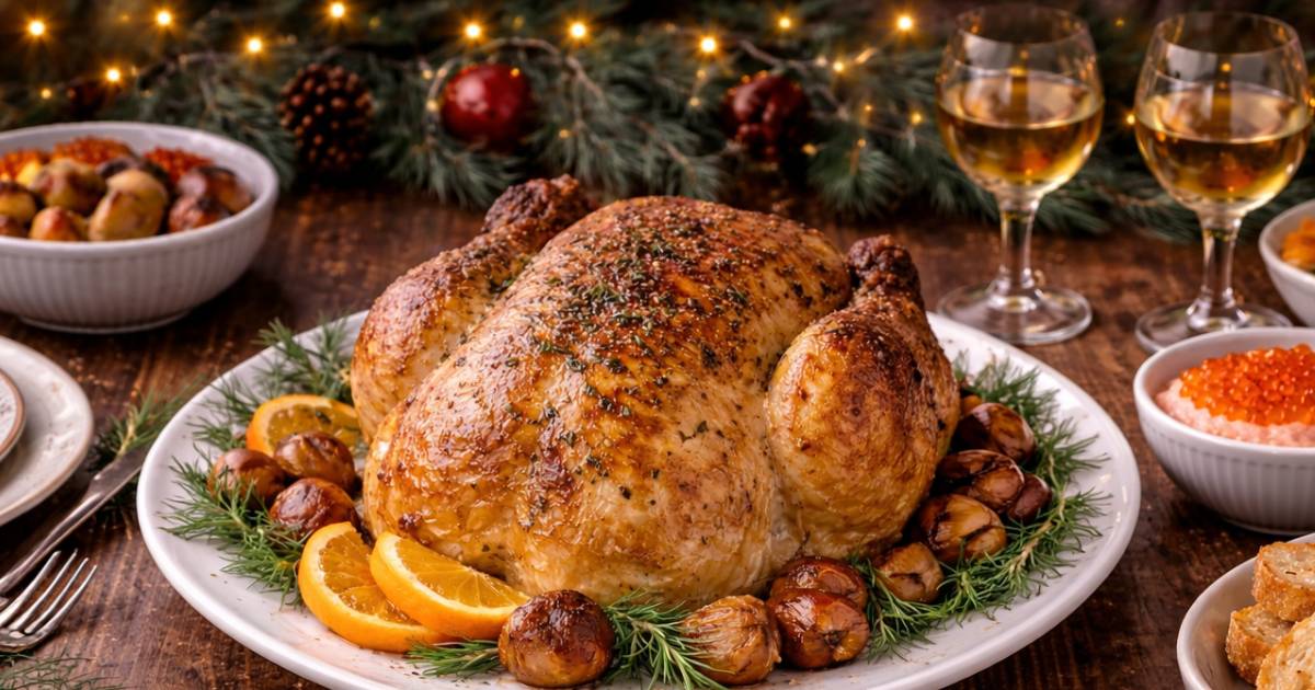 Chapon farci de Noël : recette festive et savoureuse