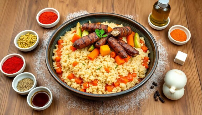 Recette Couscous Royal : agneau, poulet et Merguez
