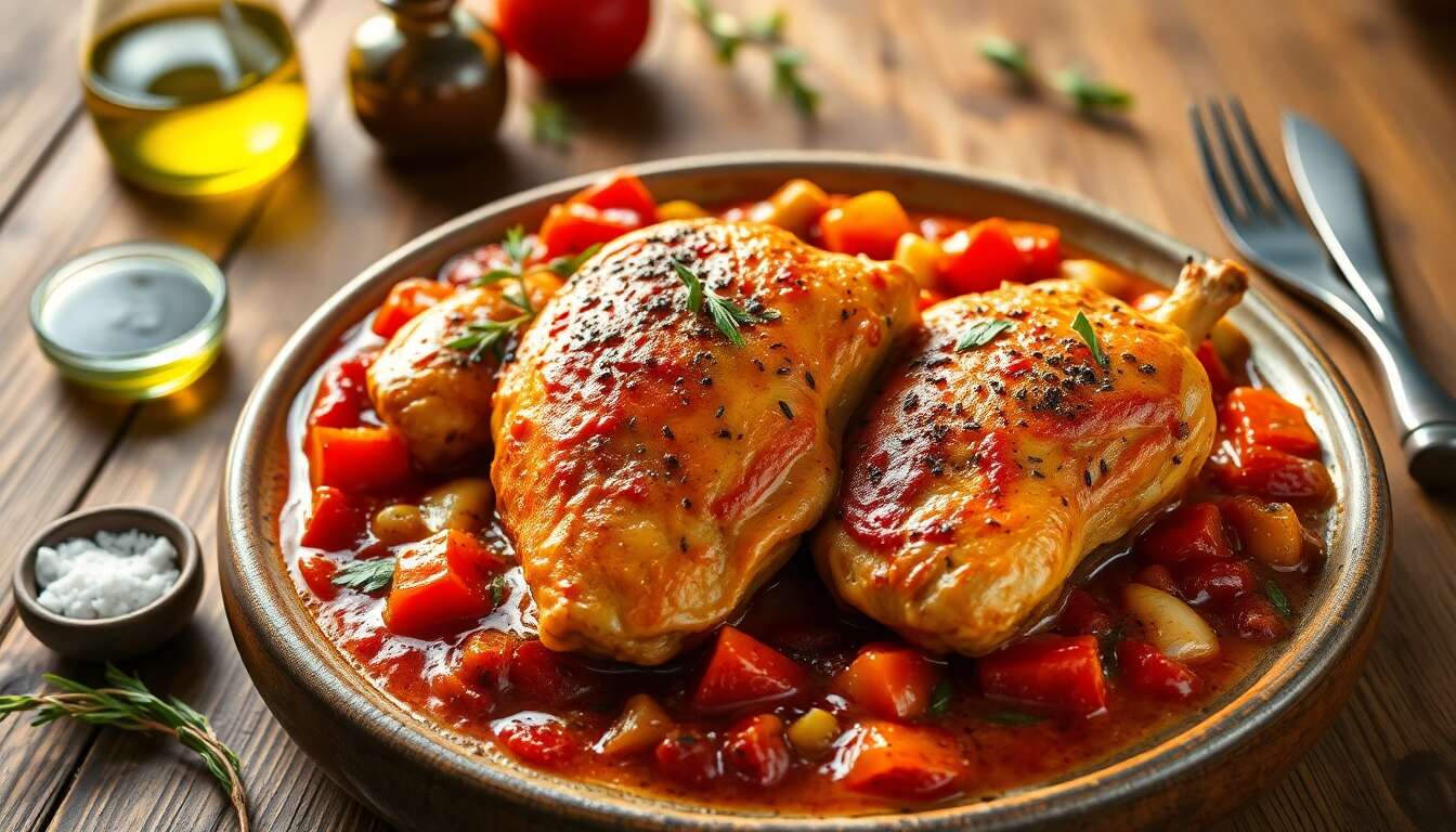 Recette du poulet basquaise réussi à tous les coups