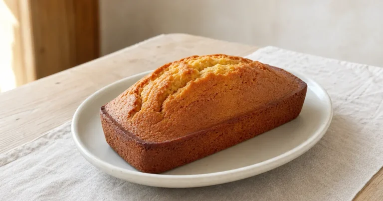 Cake nature et maison, un dessert servi à table