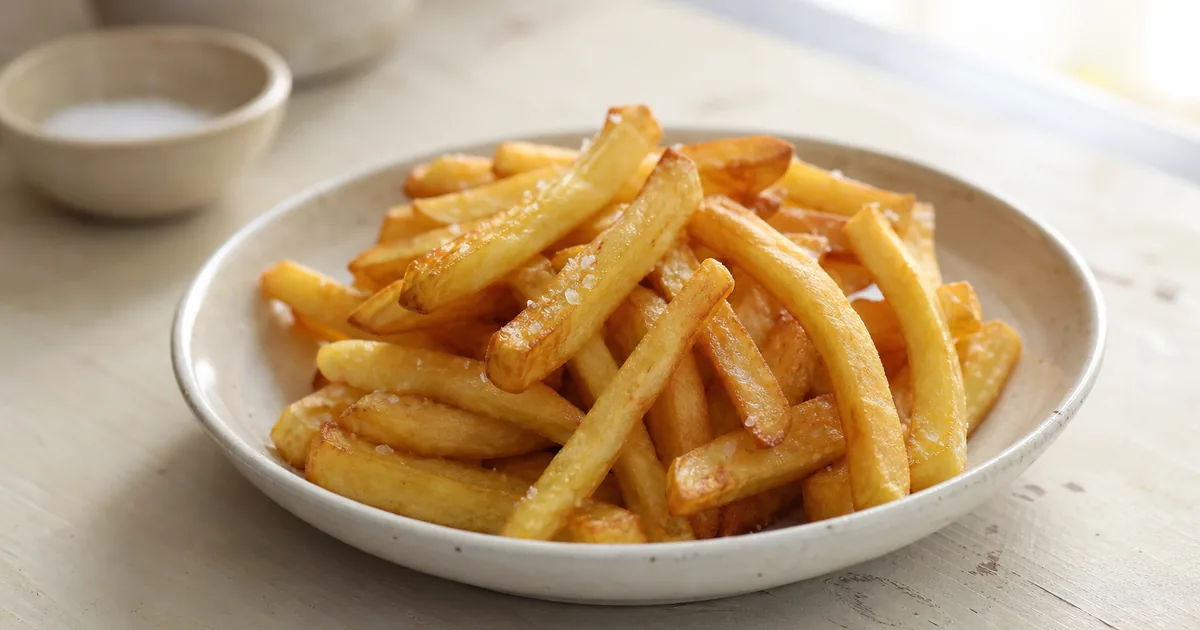 Frites Maison Croustillantes, un plat principal servi à table