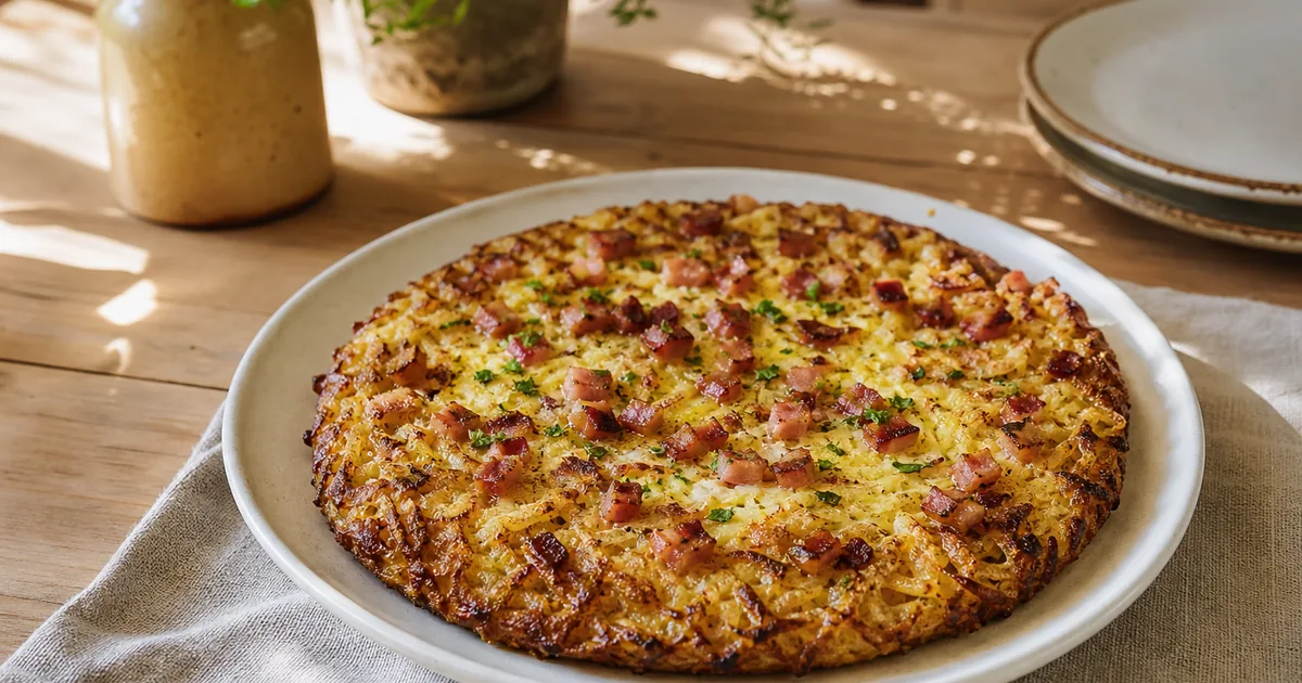 Galette comtoise maison, un dessert servi à table