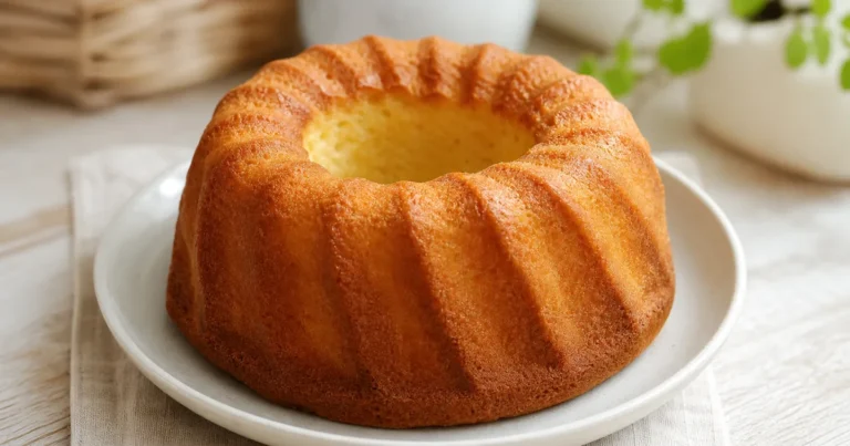 Gâteau au yaourt maison, un dessert servi à table