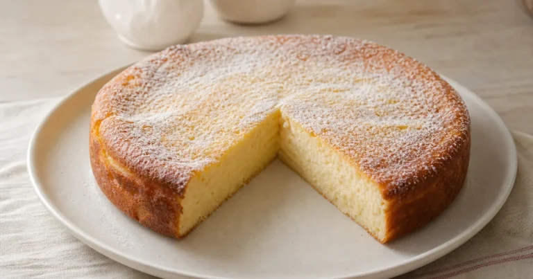 Gâteau moelleux au mascarpone maison, un dessert servi à table