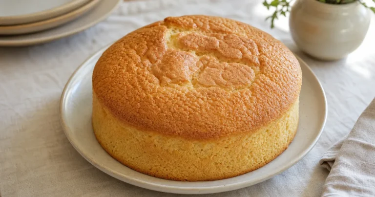 Gâteau de Savoie maison, un dessert servi à table