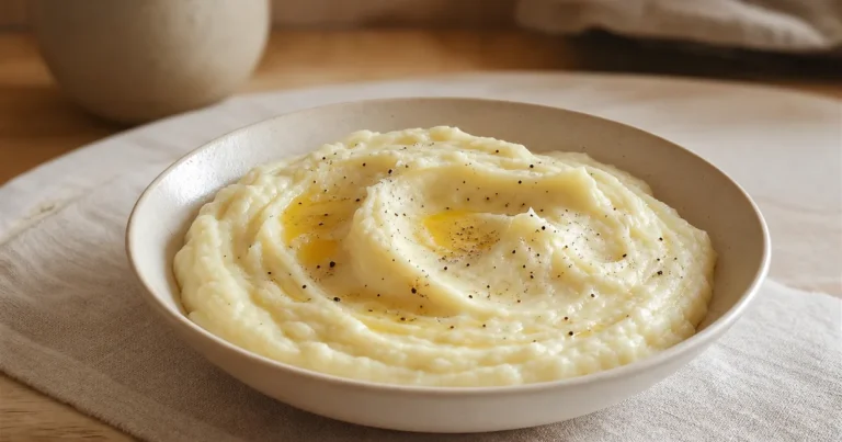 Purée de Pommes de Terre Maison, un plat principal servi à table