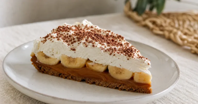 Banoffee Pie maison, un dessert servi à table