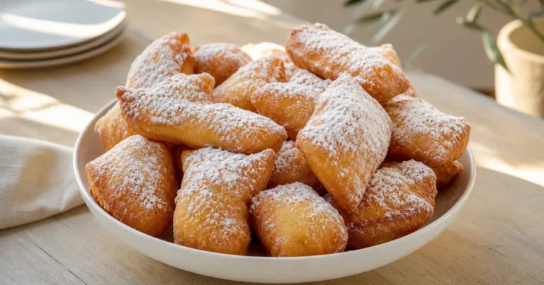 beignets au four ou en friture maison, un dessert servi à table