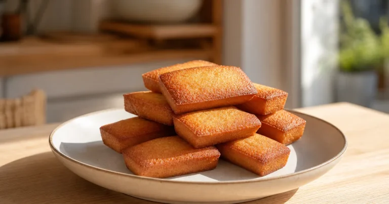 financiers moelleux maison, un dessert servi à table