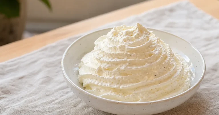 crème Chantilly maison, un dessert servi à table