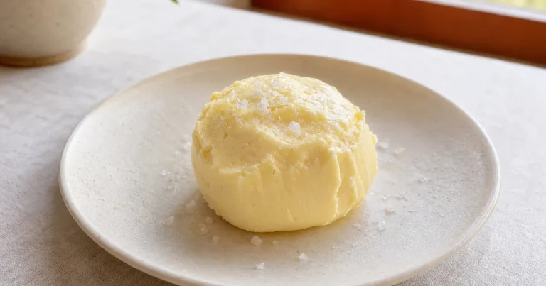 pour faire du beurre maison, une entrée servie à table