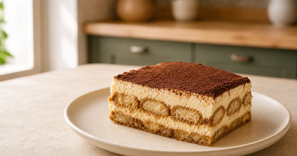 Recette Tiramisu au Café : délicieux et Facile à Réaliser 1 Tiramisu au Café maison, un dessert servi à table