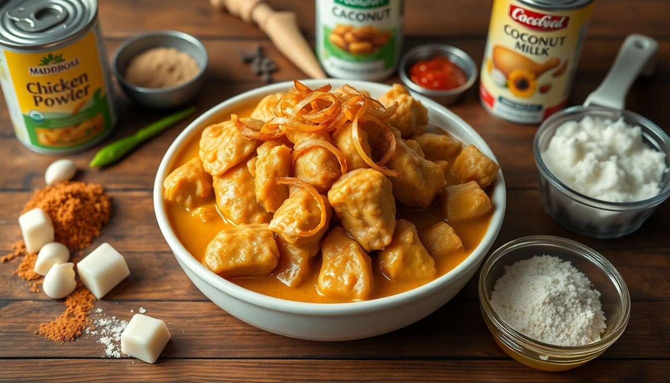 Poulet au curry et oignons facile : recette savoureuse