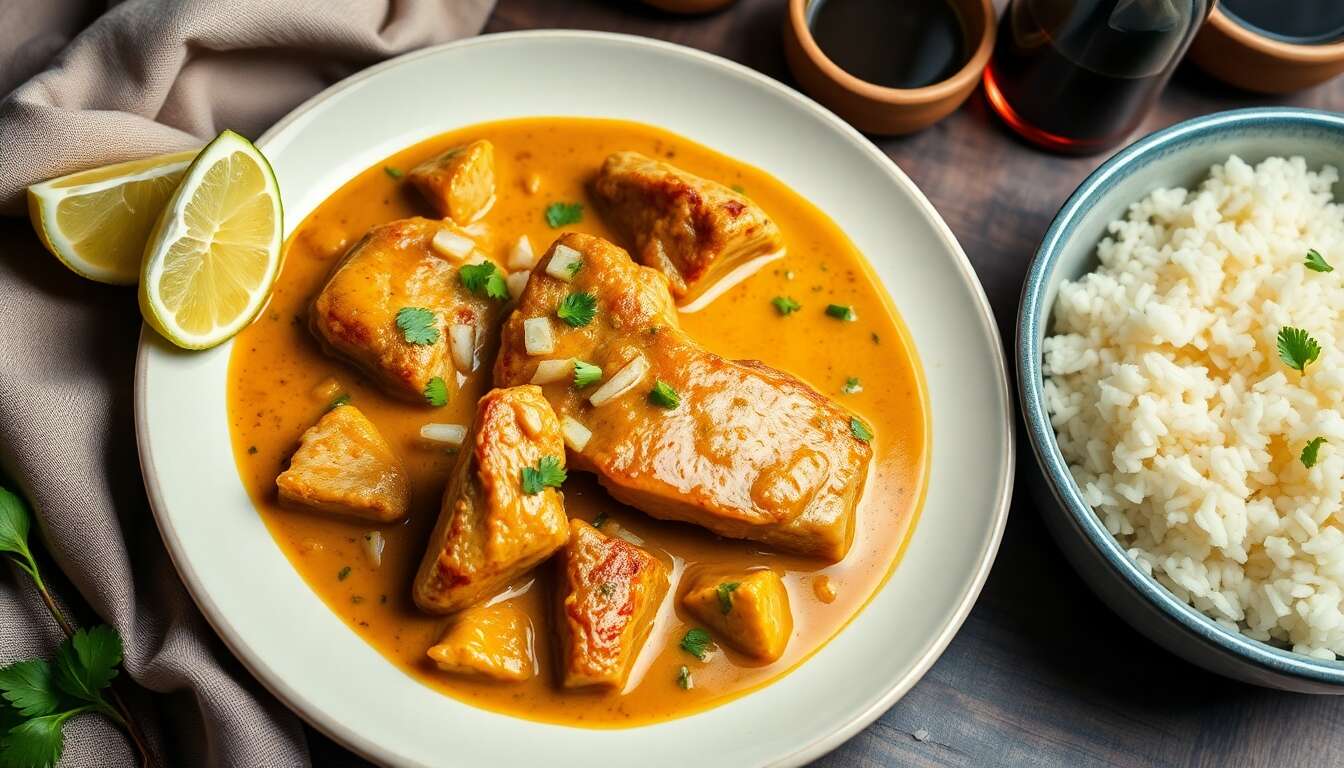 Sauté de porc au curry et lait de coco : savoureuse recette Marmiton