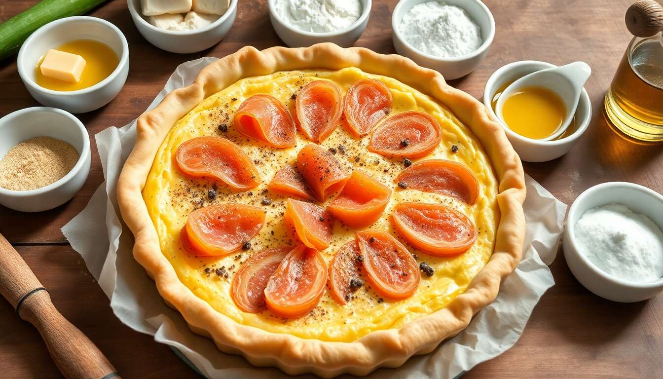 Quiche aux poireaux et saumon fumé : recette savoureuse et facile
