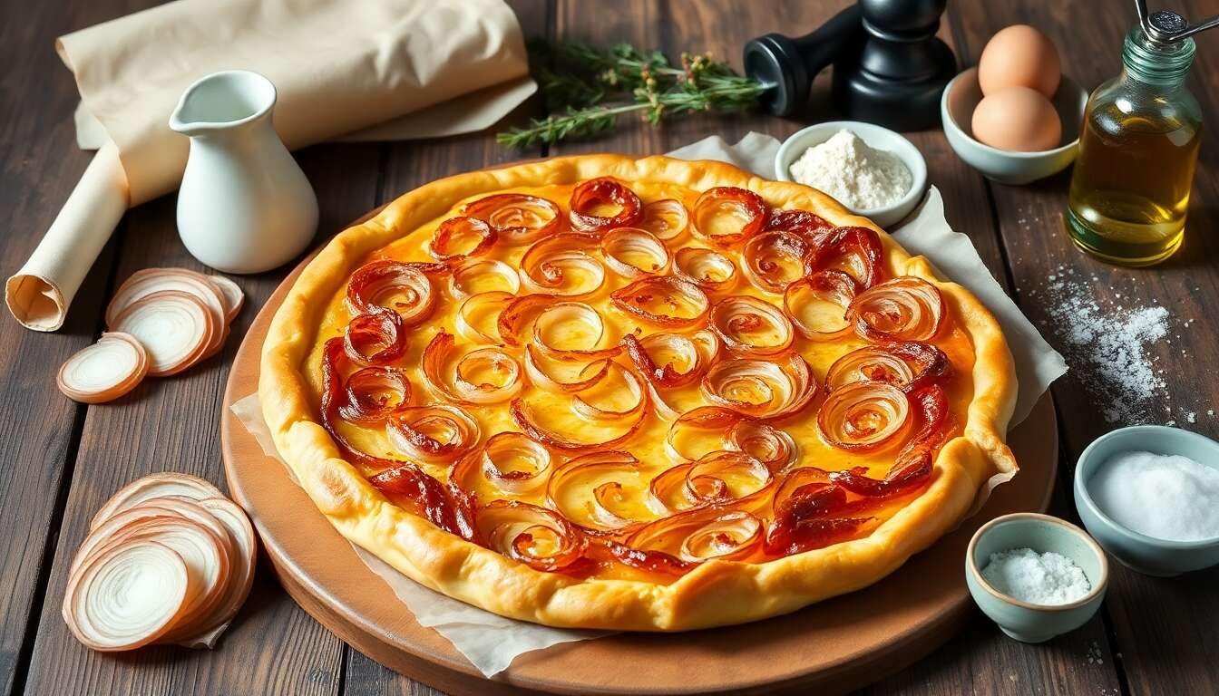 Tarte à l'oignon rapide : recette facile et gourmande
