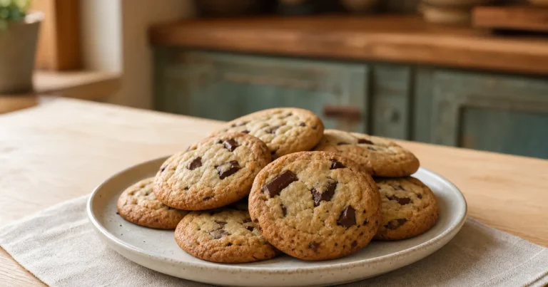 Cookies maison, un dessert servi à table