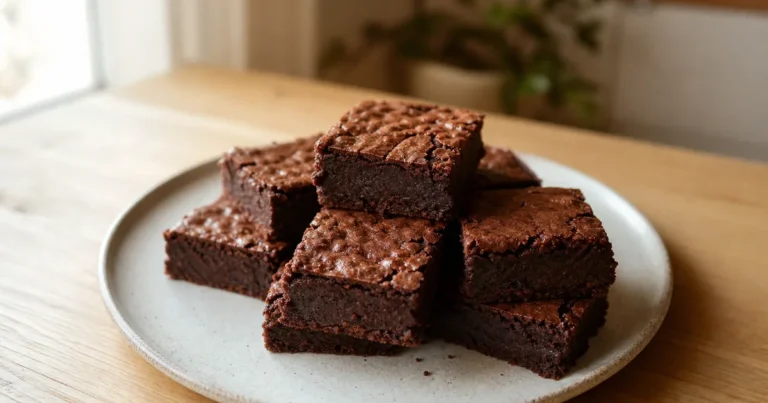 Brownies et Délicieux maison, un dessert servi à table