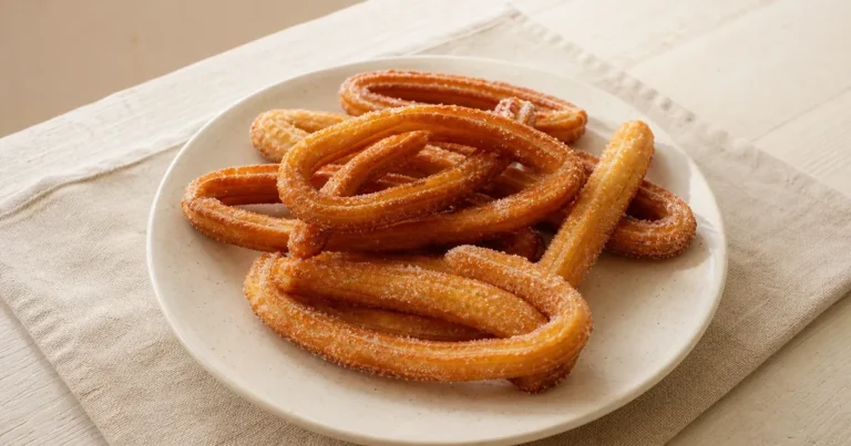 churros et maison, un dessert servi à table