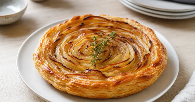 Pâte Feuilletée Maison, le plat servi à table
