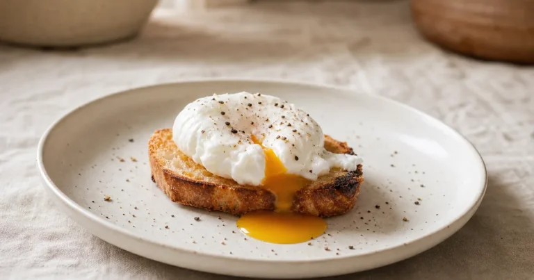 comment faire un œuf poché facilement ? maison, une entrée servie à table