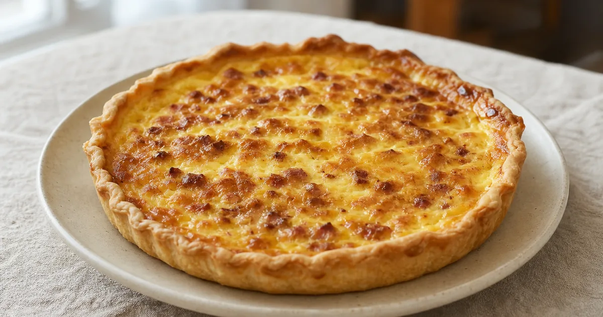 Recette Quiche Lorraine de Sophie : un Classique Savoureux 1 Quiche Lorraine de Sophie maison, un plat principal servi à table