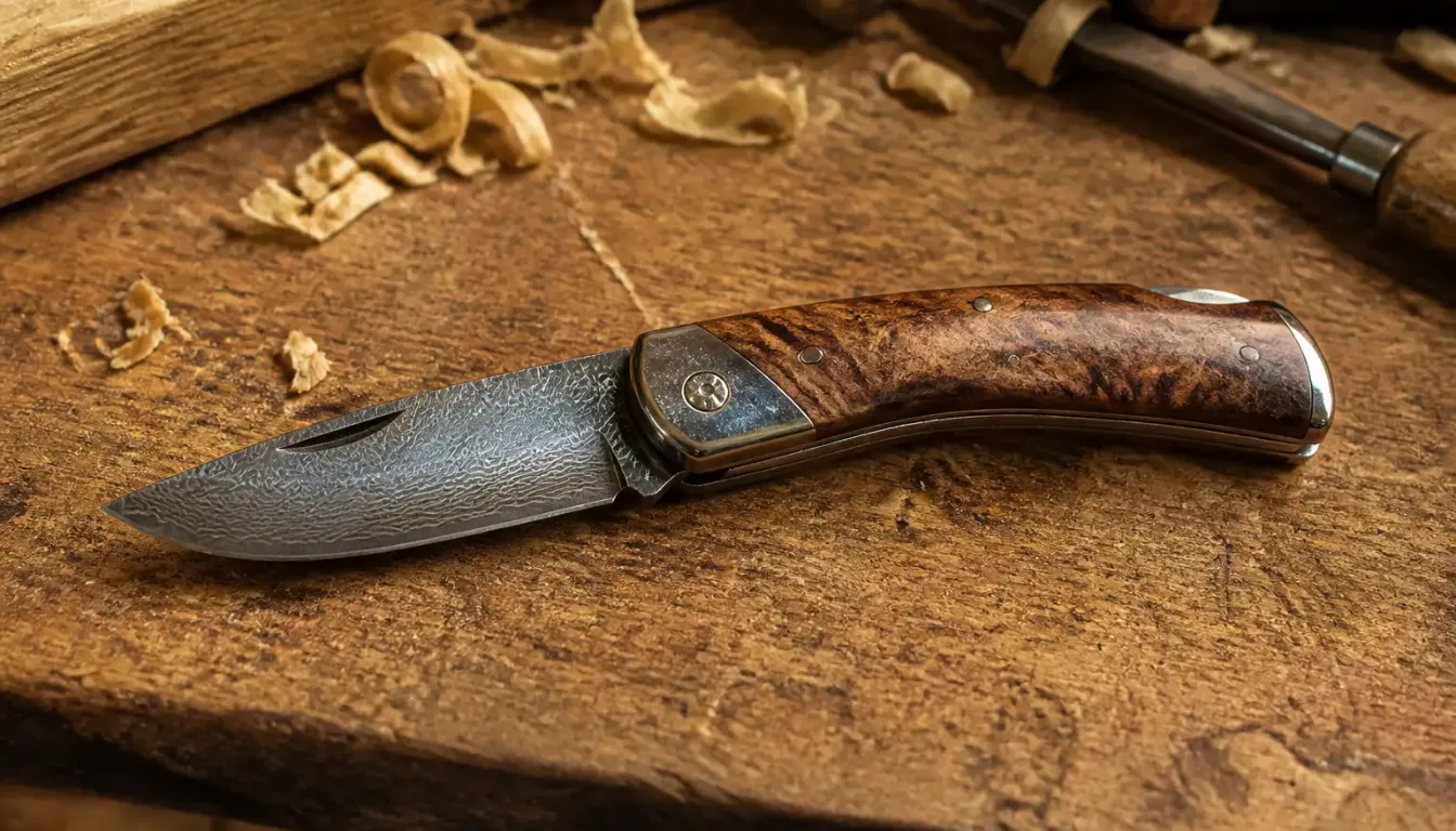 Couteau de Thiers au manche en bois, savoir-faire de la capitale de la coutellerie française